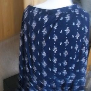 NWT STYLE & CO MAXI SKIRT NAVY MEDLEY SZ MED